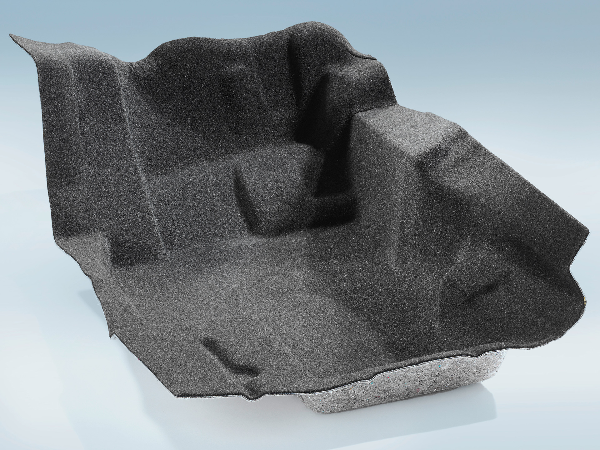 Secondary backings for molded car carpets